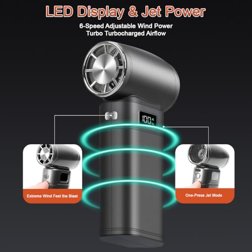 ZORBES® Air Blower 130000RPM Jet Power Turbo with 6000mAh Battery Emergency Light LED Display Multi-Use Fan for Travel Camping Hiking Summer Outdoor 3PCS ZORBES® Air Blower 130000RPM Jet Power Turbo with 6000mAh Battery Emergency Light LED Display Multi-Use Fan for Travel Camping Hiking Summer Outdoor 3PCS